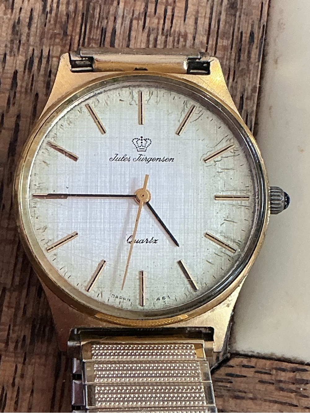 Jules Jurgensen Gold Tone Watch-need battery